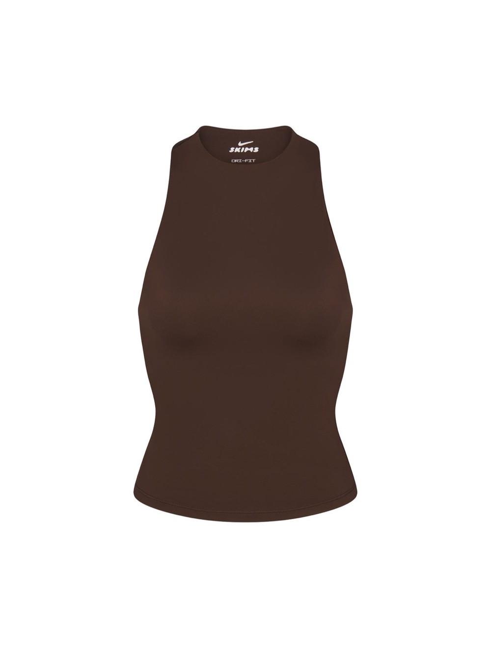 NikeSKIMS Matte Mock Neck Racer Tank – Dark Sepia – M – NWT